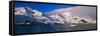 Panoramic View of Ecological Tourists in Inflatable Zodiac Boats-null-Framed Stretched Canvas