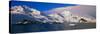 Panoramic View of Ecological Tourists in Inflatable Zodiac Boats-null-Stretched Canvas