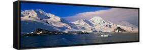 Panoramic View of Ecological Tourists in Inflatable Zodiac Boats-null-Framed Stretched Canvas