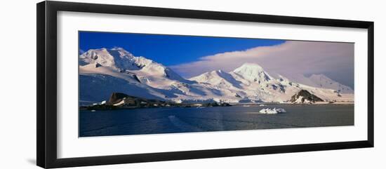 Panoramic View of Ecological Tourists in Inflatable Zodiac Boats-null-Framed Photographic Print