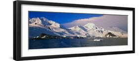 Panoramic View of Ecological Tourists in Inflatable Zodiac Boats-null-Framed Photographic Print