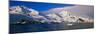 Panoramic View of Ecological Tourists in Inflatable Zodiac Boats-null-Mounted Photographic Print