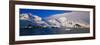 Panoramic View of Ecological Tourists in Inflatable Zodiac Boats-null-Framed Photographic Print