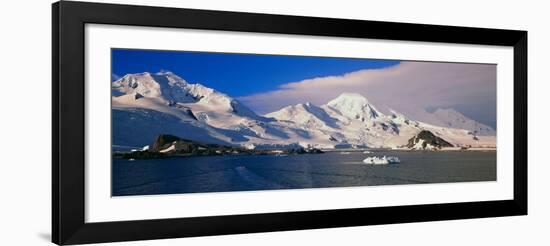 Panoramic View of Ecological Tourists in Inflatable Zodiac Boats-null-Framed Photographic Print