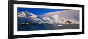 Panoramic View of Ecological Tourists in Inflatable Zodiac Boats-null-Framed Photographic Print