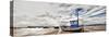 Panoramic View of Fishing Boat Stranded at Low Tide in Poole,Dorset-Adrian Brockwell-Stretched Canvas