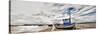 Panoramic View of Fishing Boat Stranded at Low Tide in Poole,Dorset-Adrian Brockwell-Stretched Canvas