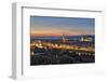 Panoramic view of Florence at sunset, Tuscany, Italy, Europe-Marco Brivio-Framed Photographic Print