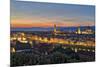 Panoramic view of Florence at sunset, Tuscany, Italy, Europe-Marco Brivio-Mounted Photographic Print