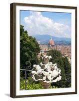 Panoramic View of Florence from Bardini Garden, Florence, UNESCO World Heritage Site, Italy-Nico Tondini-Framed Premium Photographic Print