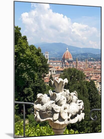 Panoramic View of Florence from Bardini Garden, Florence, UNESCO World Heritage Site, Italy-Nico Tondini-Mounted Premium Photographic Print
