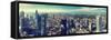 Panoramic View of Frankfurt Am Main City with an Instagram Effect. Germany-amok-Framed Stretched Canvas