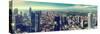 Panoramic View of Frankfurt Am Main City with an Instagram Effect. Germany-amok-Stretched Canvas