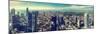 Panoramic View of Frankfurt Am Main City with an Instagram Effect. Germany-amok-Mounted Photographic Print