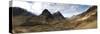 Panoramic View of Glencoe Showing the Three Sisters of Glencoe Mountains, Scotland-Lee Frost-Stretched Canvas