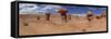 Panoramic View of Goblin Rocks at Goblin Valley State Park, Utah, USA-Mark Taylor-Framed Stretched Canvas