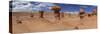 Panoramic View of Goblin Rocks at Goblin Valley State Park, Utah, USA-Mark Taylor-Stretched Canvas