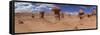 Panoramic View of Goblin Rocks at Goblin Valley State Park, Utah, USA-Mark Taylor-Framed Stretched Canvas