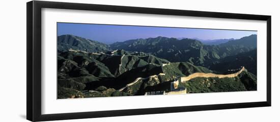 Panoramic View of Great Wall of China, Badaling, China-James Montgomery Flagg-Framed Photographic Print