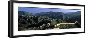 Panoramic View of Great Wall of China, Badaling, China-James Montgomery Flagg-Framed Photographic Print