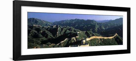 Panoramic View of Great Wall of China, Badaling, China-James Montgomery Flagg-Framed Photographic Print