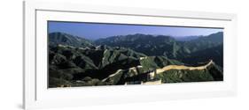 Panoramic View of Great Wall of China, Badaling, China-James Montgomery Flagg-Framed Photographic Print