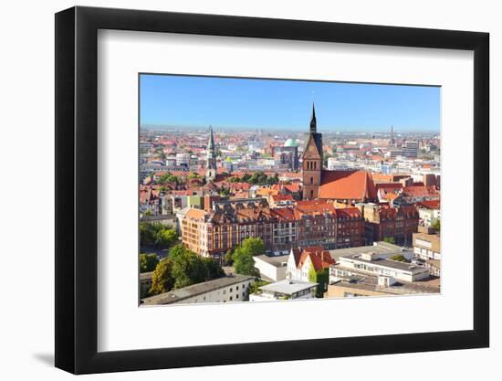 Panoramic View of Hanover City, Germany-Zoom-zoom-Framed Photographic Print