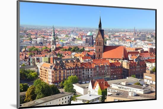 Panoramic View of Hanover City, Germany-Zoom-zoom-Mounted Photographic Print