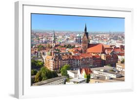 Panoramic View of Hanover City, Germany-Zoom-zoom-Framed Photographic Print