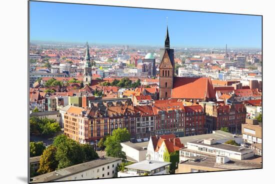 Panoramic View of Hanover City, Germany-Zoom-zoom-Mounted Photographic Print
