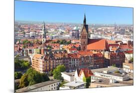 Panoramic View of Hanover City, Germany-Zoom-zoom-Mounted Photographic Print