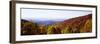 Panoramic view of hilly area covered by forest, Blue Ridge Parkway, North Carolina, USA-Panoramic Images-Framed Photographic Print