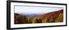 Panoramic view of hilly area covered by forest, Blue Ridge Parkway, North Carolina, USA-Panoramic Images-Framed Photographic Print