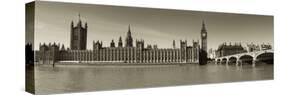 Panoramic View of Houses of Parliament, Westminster, London, England-Jon Arnold-Stretched Canvas