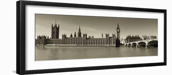 Panoramic View of Houses of Parliament, Westminster, London, England-Jon Arnold-Framed Photographic Print