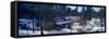 Panoramic View of Ice Skating Wollman Rink in Central Park-null-Framed Stretched Canvas