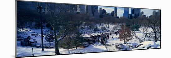 Panoramic View of Ice Skating Wollman Rink in Central Park-null-Mounted Photographic Print