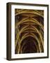 Panoramic View of Interior of Chartres Cathedral Looking up Nave Toward Main Altar-Gjon Mili-Framed Photographic Print