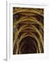 Panoramic View of Interior of Chartres Cathedral Looking up Nave Toward Main Altar-Gjon Mili-Framed Photographic Print