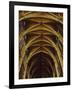 Panoramic View of Interior of Chartres Cathedral Looking up Nave Toward Main Altar-Gjon Mili-Framed Photographic Print