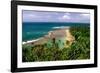 Panoramic view of Kee-e Beach, Kauai, Hawaii-George Oze-Framed Photographic Print