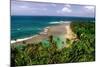 Panoramic view of Kee-e Beach, Kauai, Hawaii-George Oze-Mounted Photographic Print
