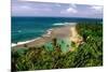 Panoramic view of Kee-e Beach, Kauai, Hawaii-George Oze-Mounted Photographic Print