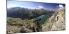 Panoramic View of Lakes, St. Moritz, Engadine, Canton of Graubunden, Switzerland, Europe-Roberto Moiola-Mounted Photographic Print