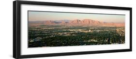 Panoramic View of Las Vegas Nevada Gambling City at Sunset-null-Framed Photographic Print
