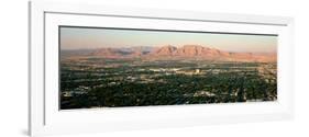 Panoramic View of Las Vegas Nevada Gambling City at Sunset-null-Framed Photographic Print