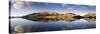 Panoramic View of Loch Levan in Calm Conditions with Reflections of Distant Mountains, Scotland-Lee Frost-Stretched Canvas