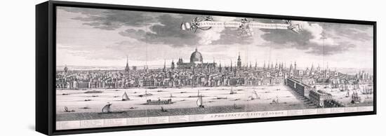 Panoramic View of London, 1710-Benjamin Smith-Framed Stretched Canvas