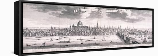 Panoramic View of London, 1710-Benjamin Smith-Framed Stretched Canvas