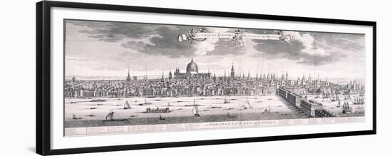 Panoramic View of London, 1710-Benjamin Smith-Framed Giclee Print